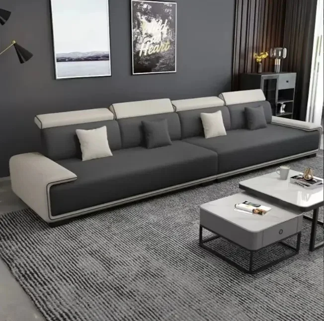 Bar Sofa modern grey fabric segmented sofa living room sofa set European home furniture bedroom furniture style