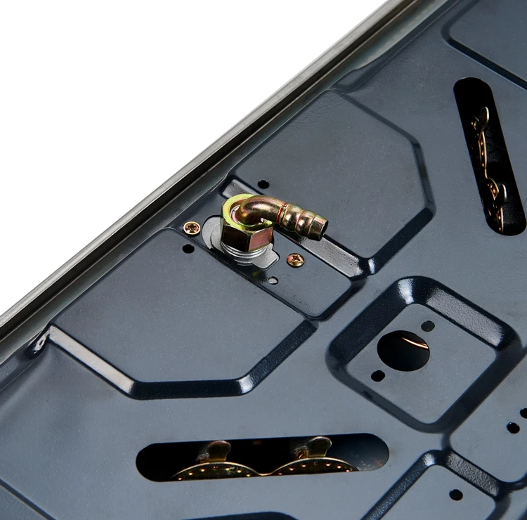 Уличная плита из нержавеющей стали с двойной горелкой и автоматическим зажиганием