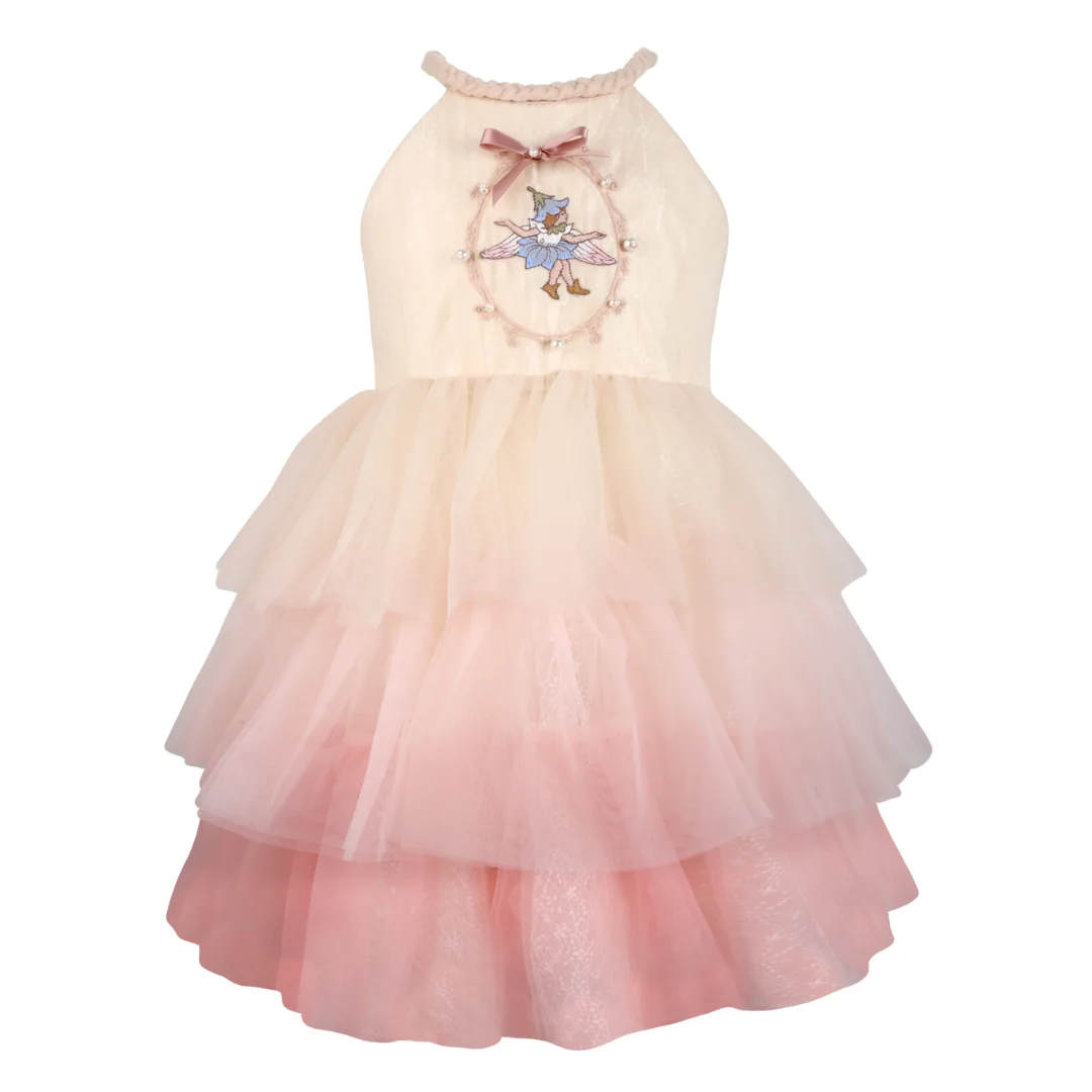 Buy New Girls Trailing Dress Custom Color Light Luxury Niche High-End Fairy Baby Girl Sleeveless Girl Birthday Dresses