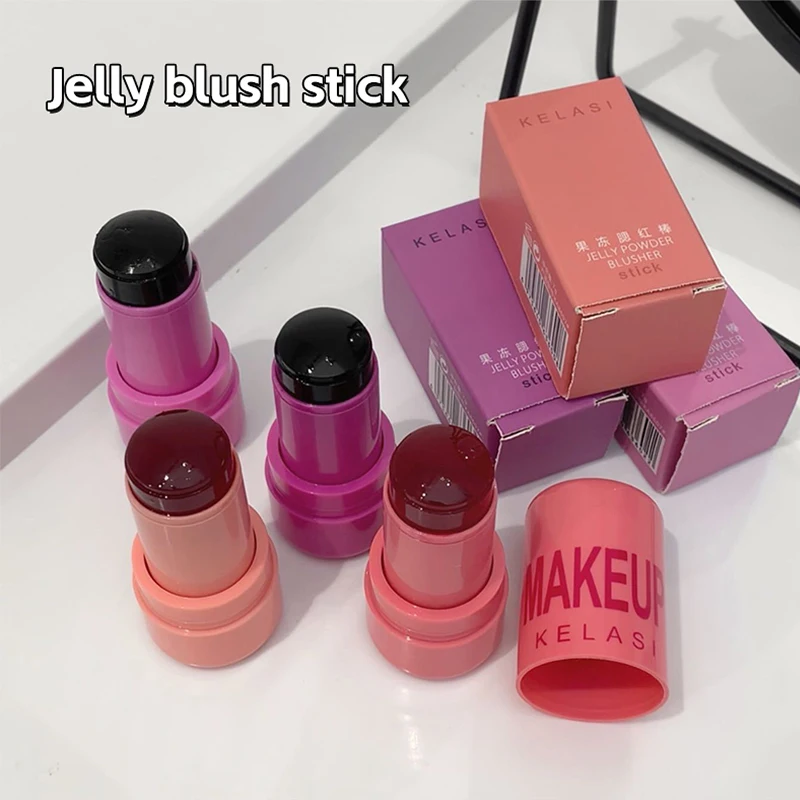 Lightweight Moisturizing Soft Jelly Cruelty Free Waterproof Vegan Blush Tint Custom Logo Cheek Mineral Blush Stick Packaging