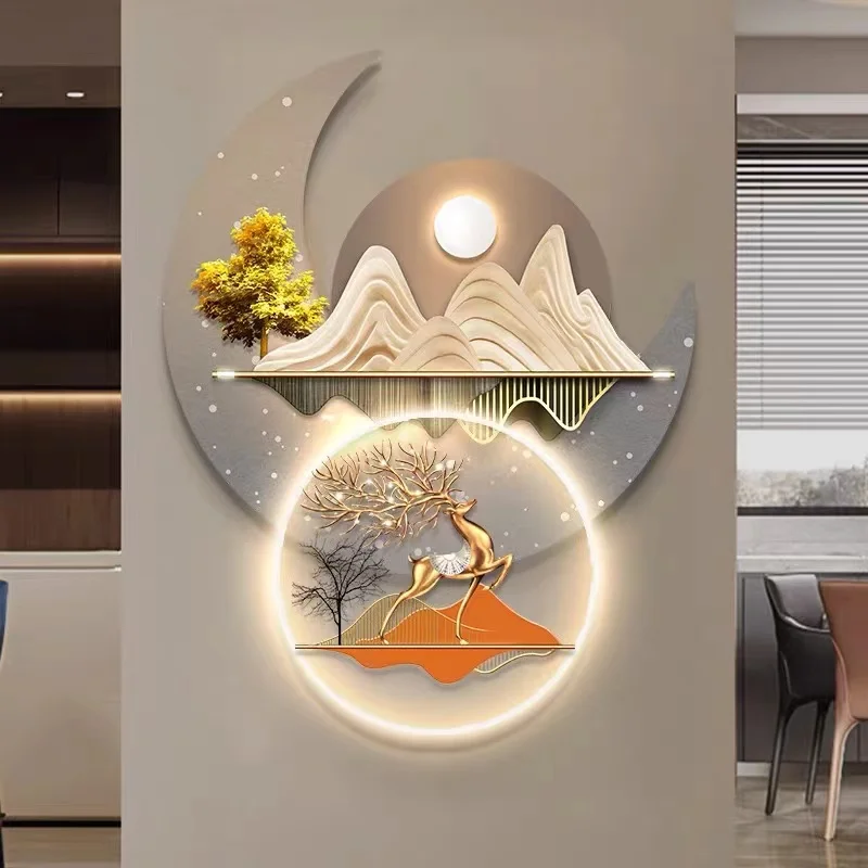 2024 Abstract deer Animal Acrylic led light Painting uv printing edge cutting Abstract Painting Home Decor for living room