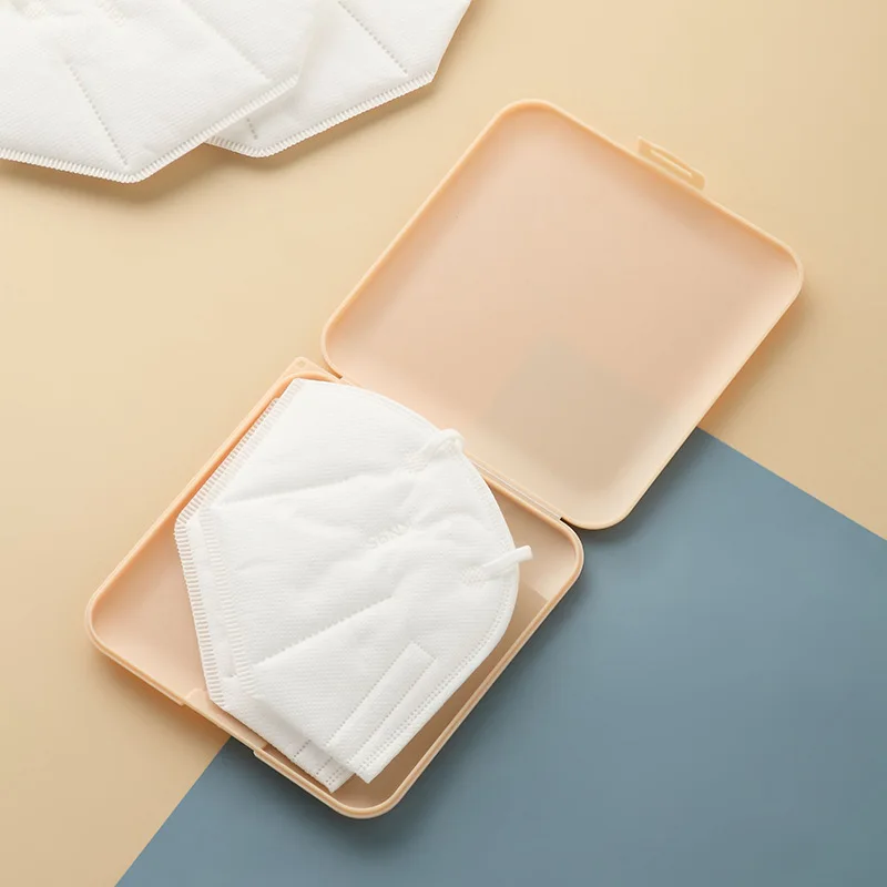 Portable Square Face Mask Carry Case Holder Container Disposable N95 Face Mask Box