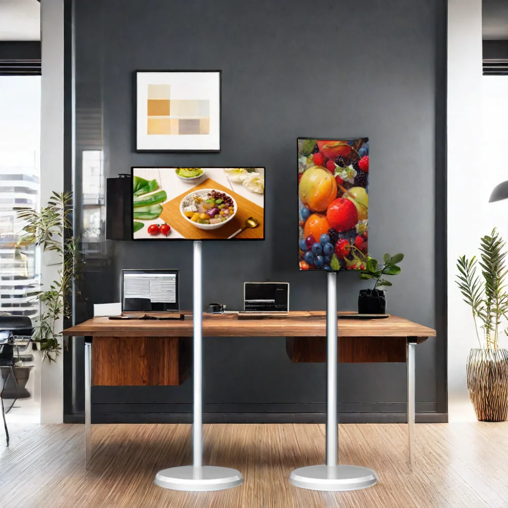 21.5Inch Tv Vintage Style Portable Rotatable Hd1080 Smart Screen Original Stand By Me Mobile Tv