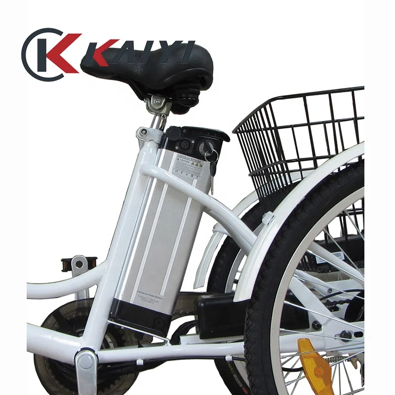 KAIYI Wholesale Electric Bicycle City Tire Cargo Ebike 3 Wheel Electric Coffee Bike China Factory Tricycles 36v250w 24*1.75 36V