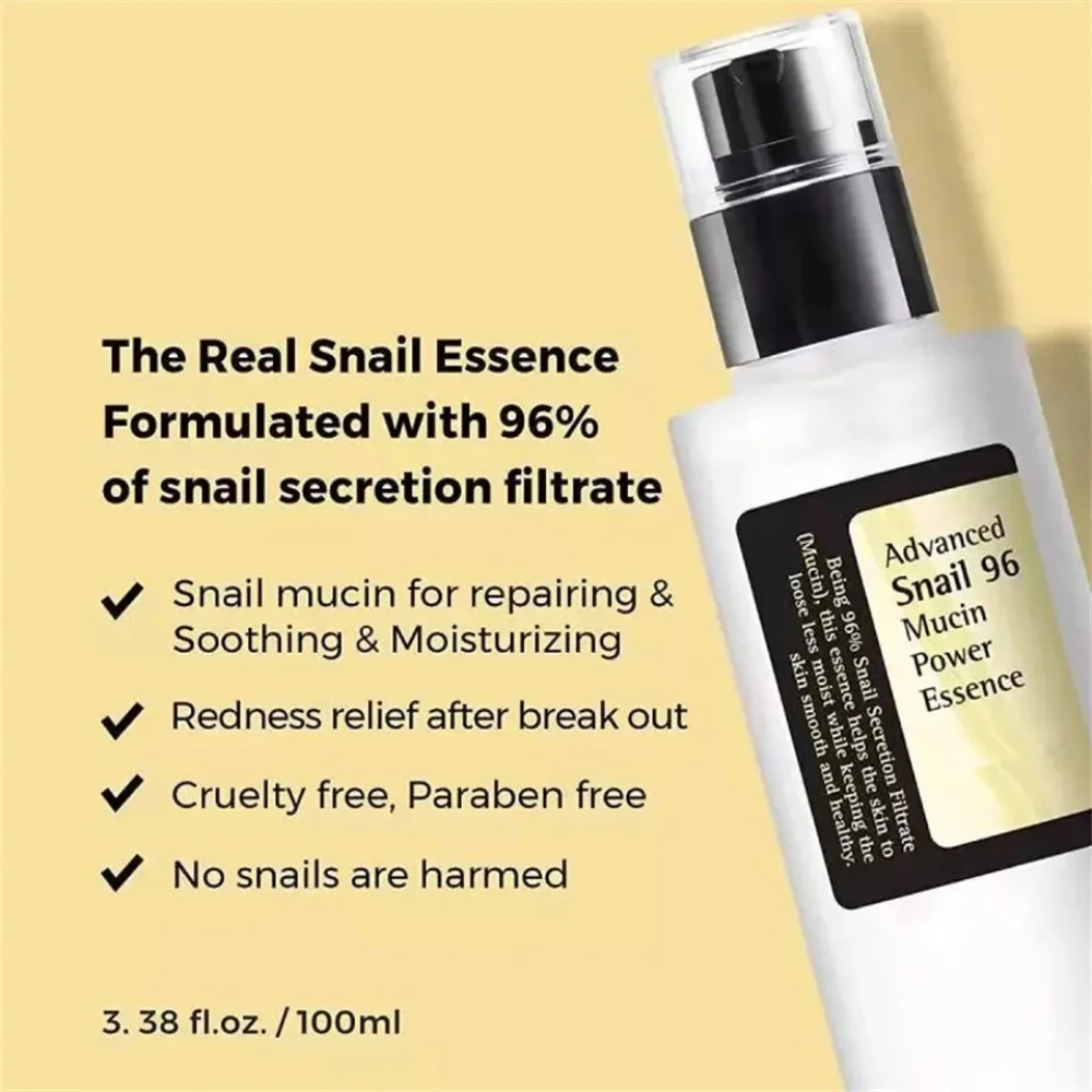 Advanced Snail 96 Mucin Power Essence 100ml Snail Secretion Filtrate 96.3% for Anti-aging Nourishing Wrinkle Improvement