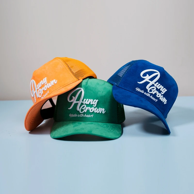 custom logo gorras embroidery purple velvet mesh trucker hats sports cap custom with chain