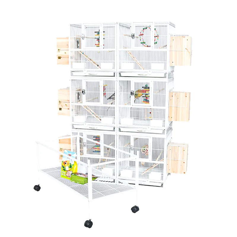 Good quality factory directly bird cages canary breeding big birds cage 3 tier