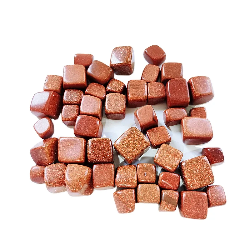 
Popular Wholesale Hot Sale Top Quality Irregular Gold Sandstone Square Ornaments For Gifts LSY 