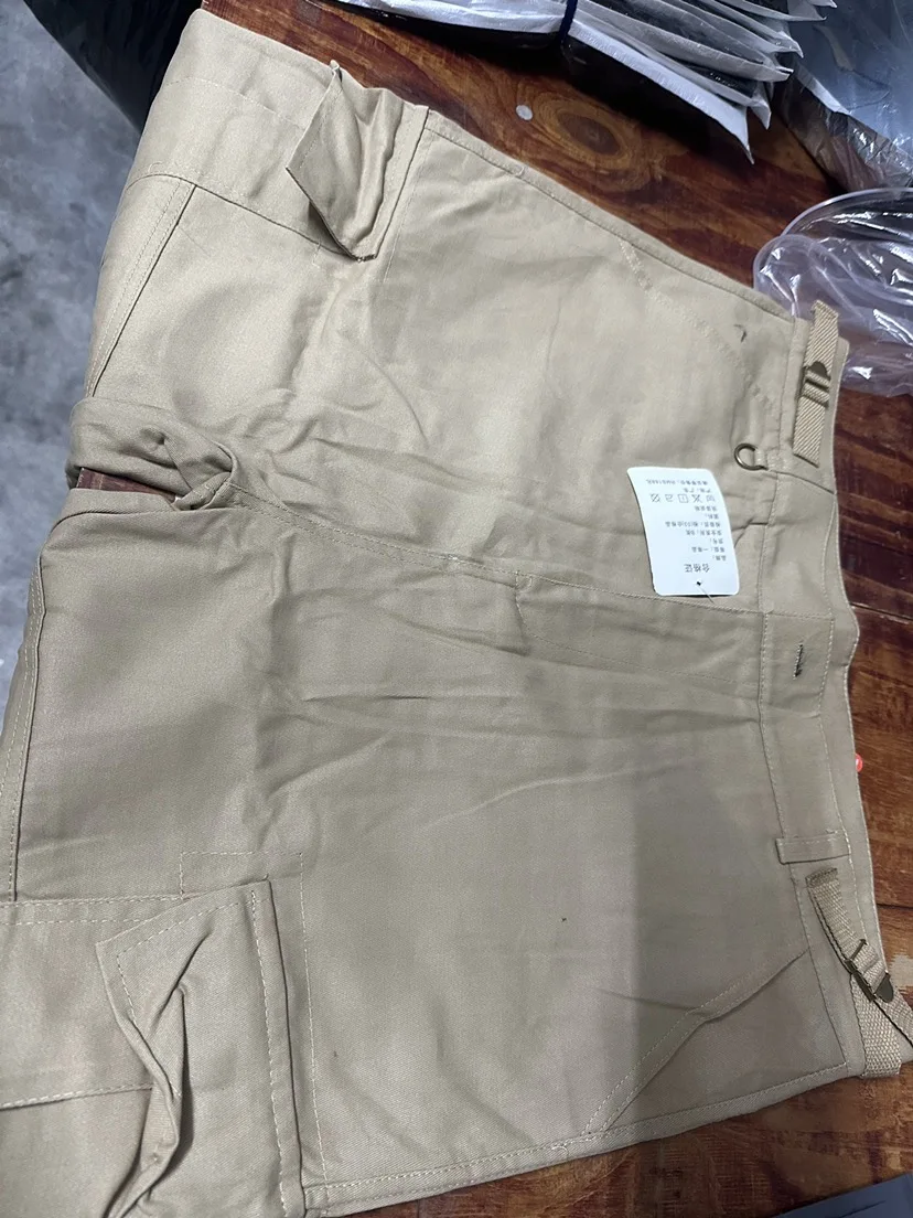 Wholesale Mens Cargo Pants Relaxed Fit Convertible Youth Khaki Overrun Overstock Leftover High End Brand Bangladesh Stock Lot