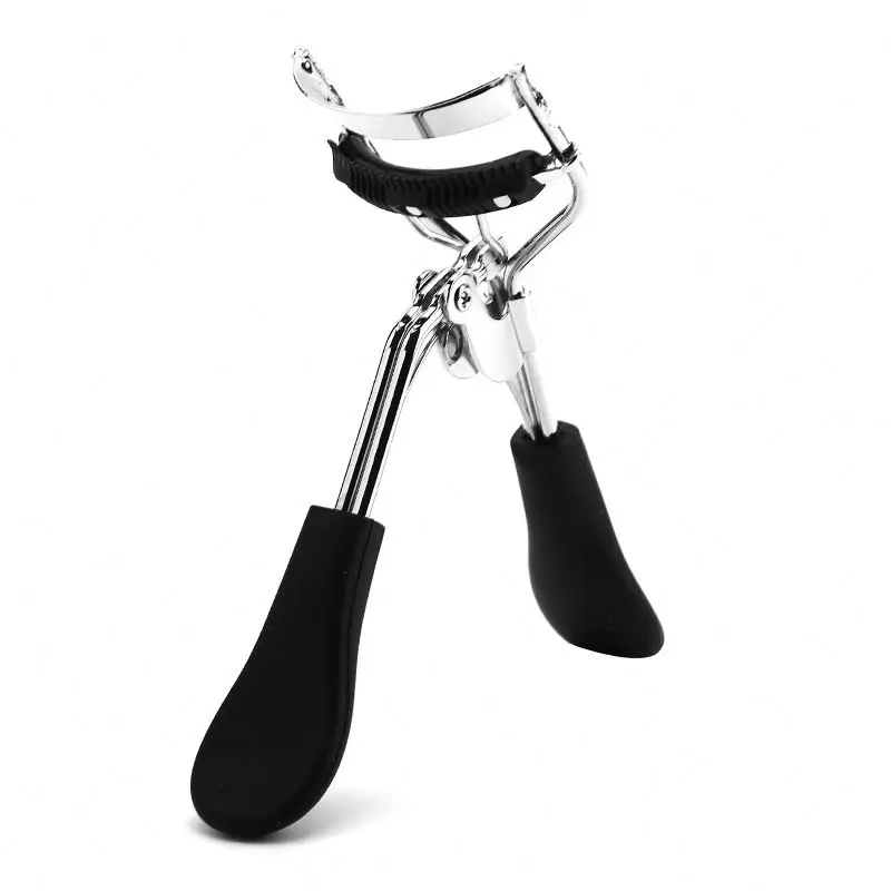 Professional mini eyelash curler beauty eyelash curler black with silicone handle