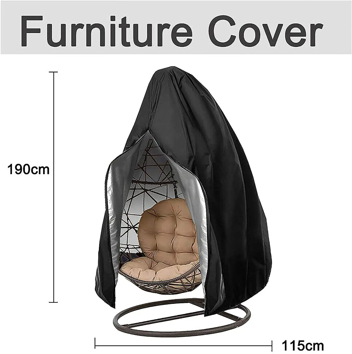 210D Outdoor Cheap Hanging Egg Chair Cover outdoor Swing Chair cover