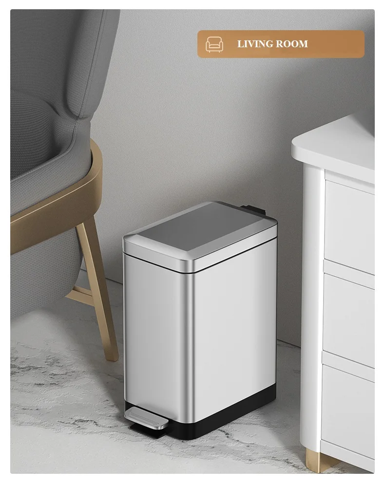 standing trash bin/ dustbin bags with low price cheap garbage bins/trash made in China metal press type garbage can