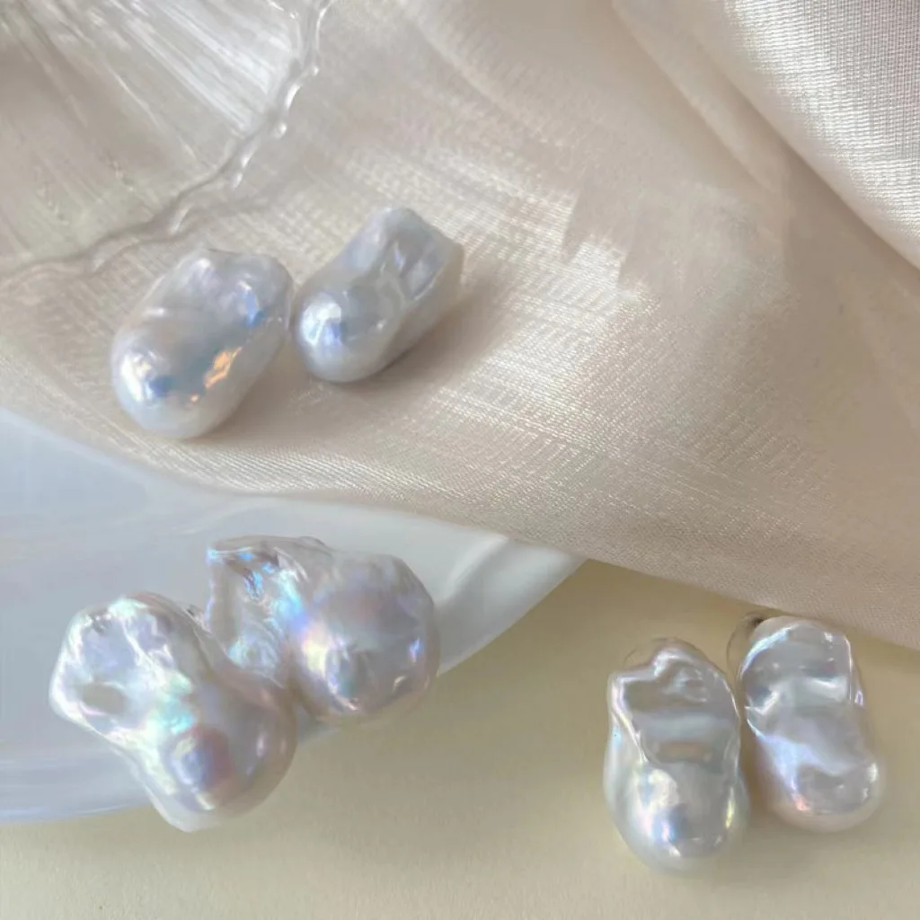 Wholesale White Baroque Pearl 11~22mm Natural Fresh Water Pearl High Quality Pearl Single White Beads For Earring Making