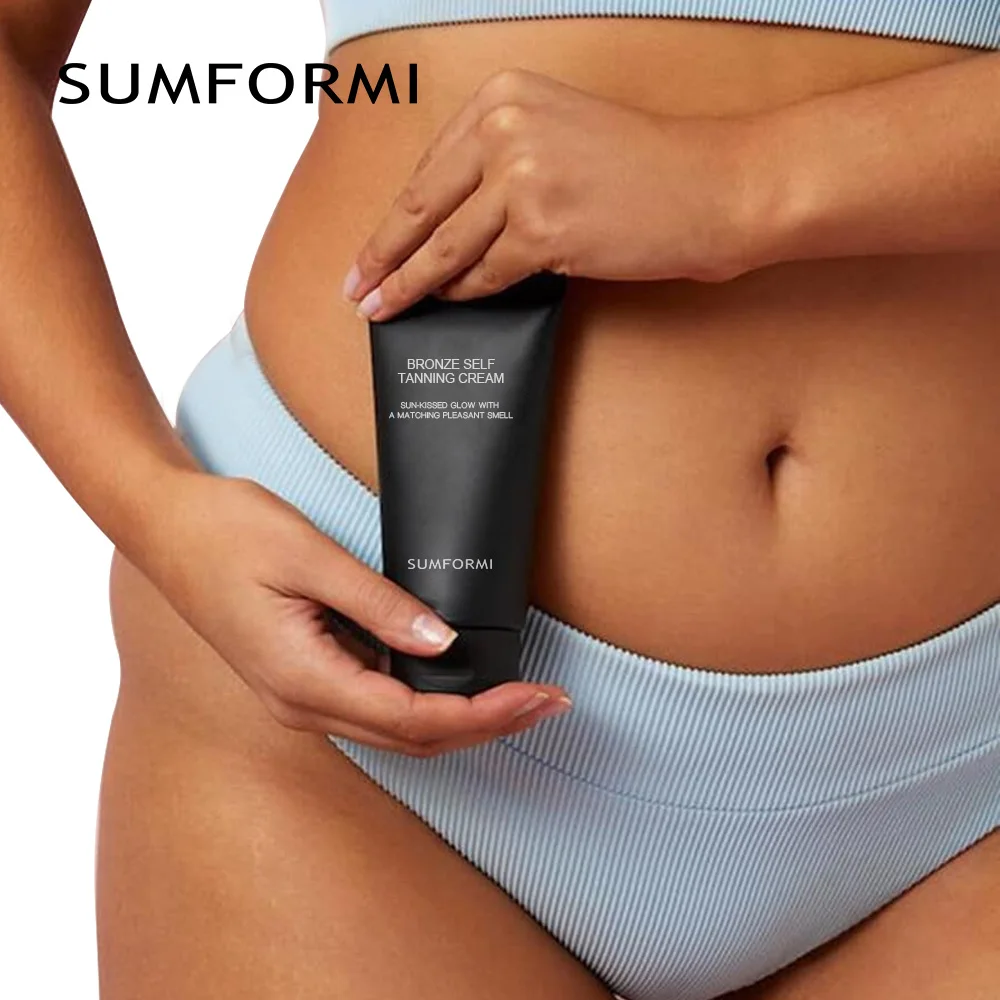 Private Label Herbal Sunless Body Oil Tanning Lotion Self-Tanning Cream for Day Building Removing Solarium Moisturizing Cream
