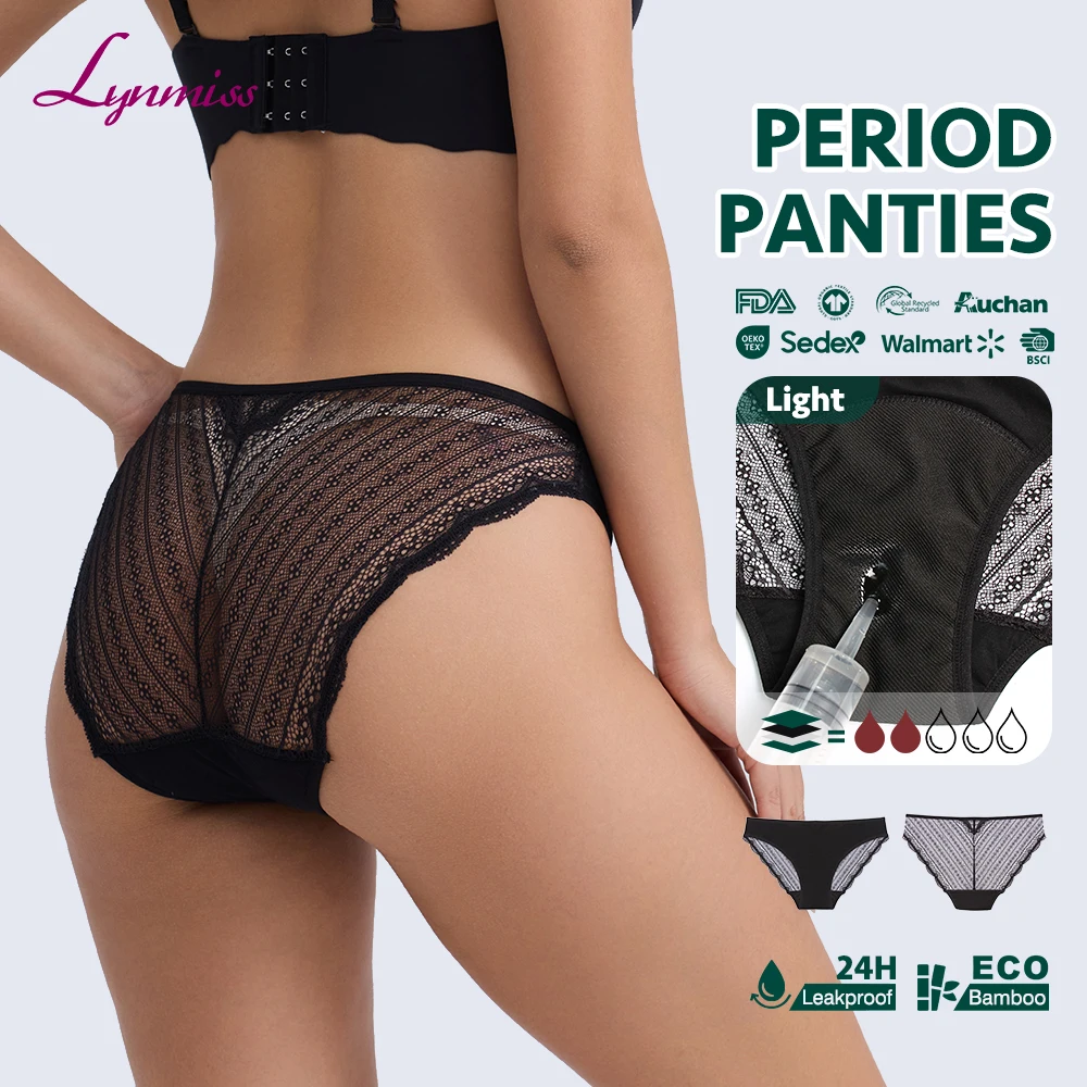 Lynmiss Cycle Physiological Menstrual Underwear Culotte Menstruelle Reusable Sleepover Ladies Period Underwear