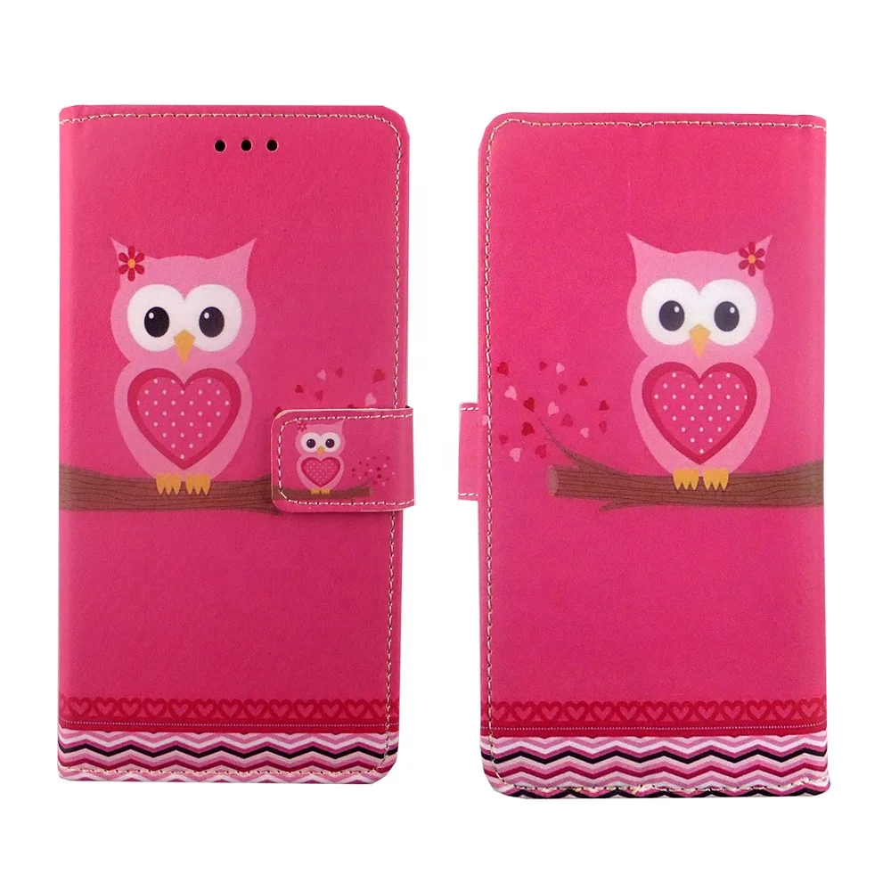 
Leather Wallet Phone Case Custom Design Universal Slip Up Sticky Cover with Card Slots and Cash Pocket 