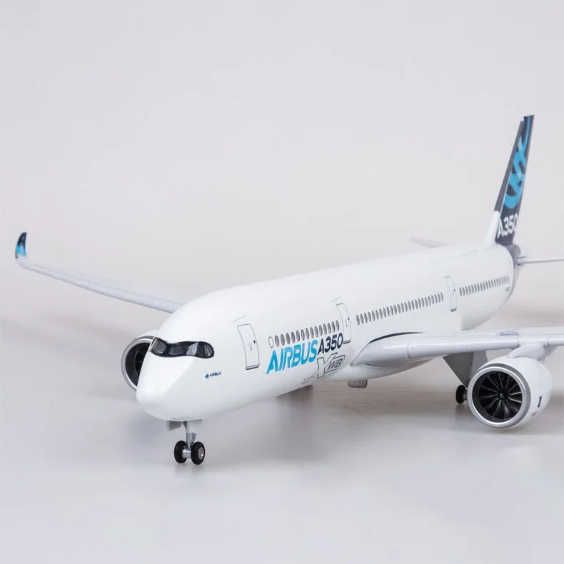1:142 Scale 47CM Blue 350 Airbus A350 Aircraft Model Civil Aviation Passenger Aircraft Simulation Decoration Gift