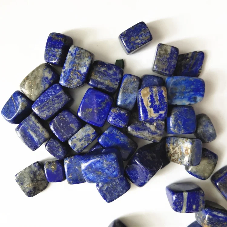 wholesale natural crystal cube healing stone polished lapis lazuli tumbled stone