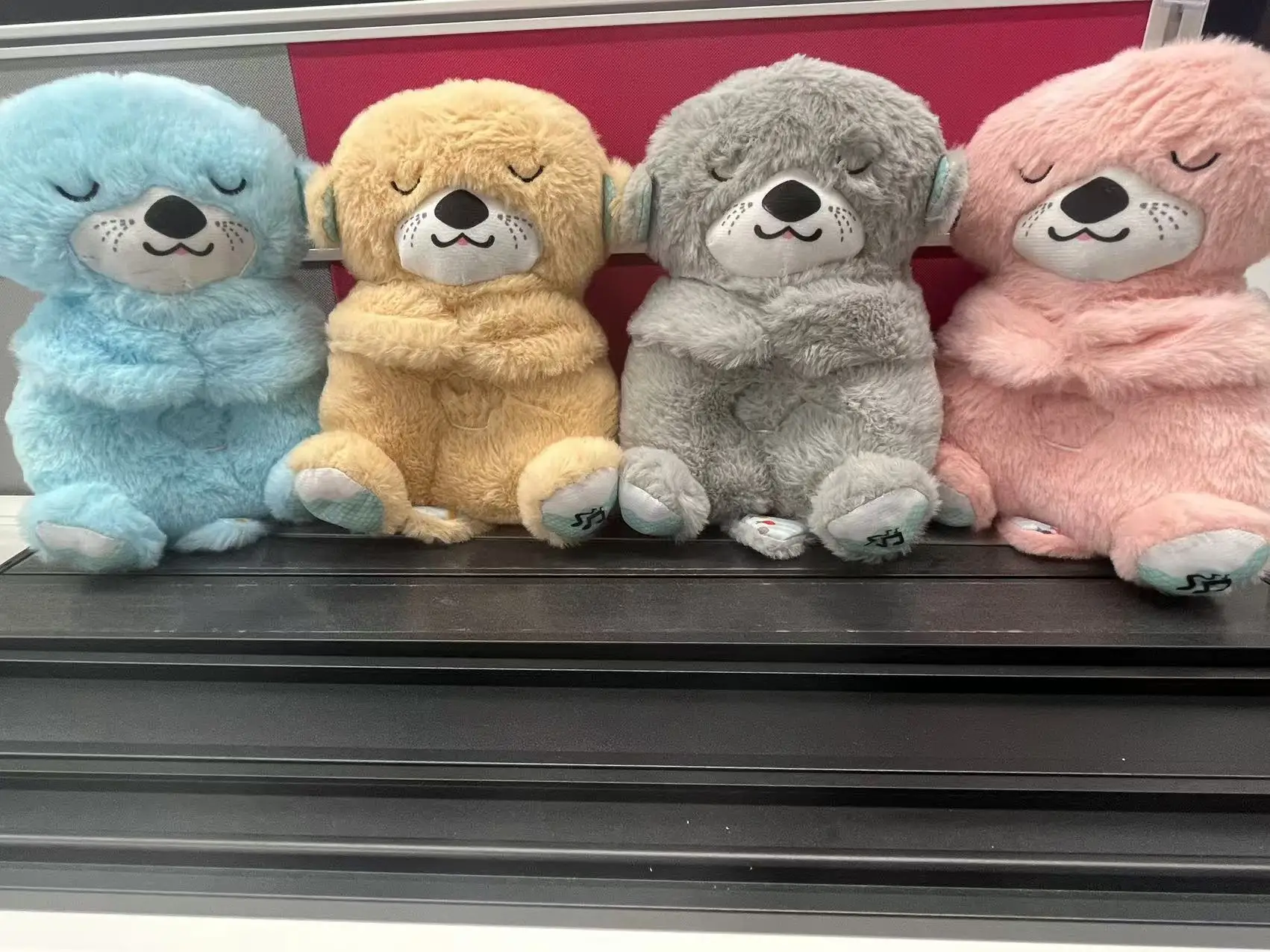 2024 Sleep And Playmate Nighttime Otter teddy Musical Stuffed Baby Plush soft Toy Breathing bear With Light Sound