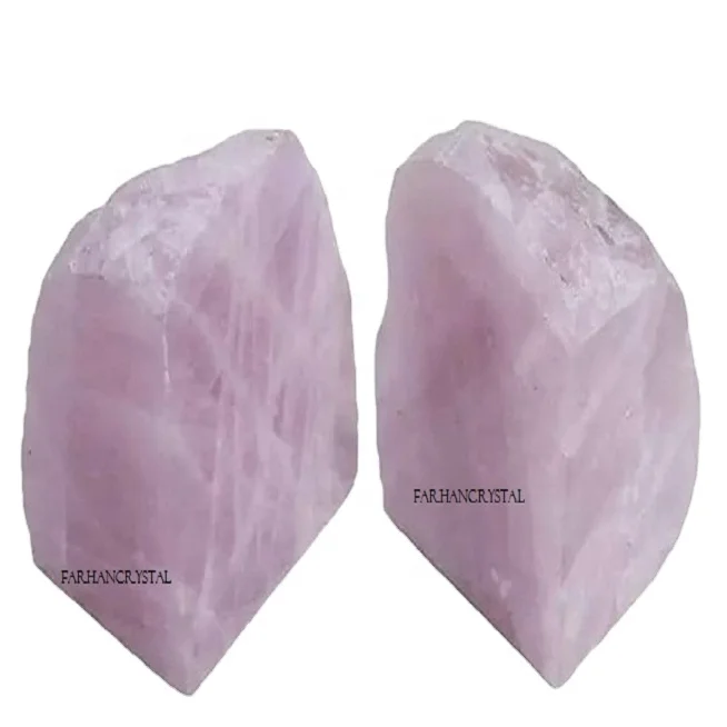 rose quartz  bookend buy | brazilian pink bookend | l natural rose quartz stone bookend from farhan crystal
