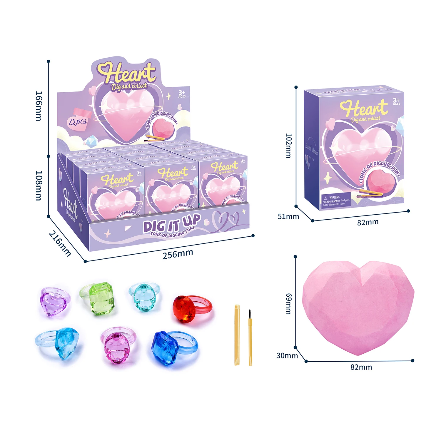 Gemstone Dig Kit, STEM Educational Space Toys for Kids, Science STEM Activities Gift for Boys & Girls