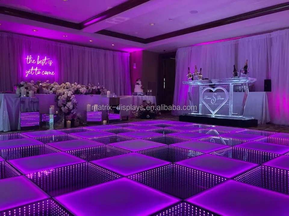 good price Matrix Displays magnetic 3d infinity mirror led floor panel