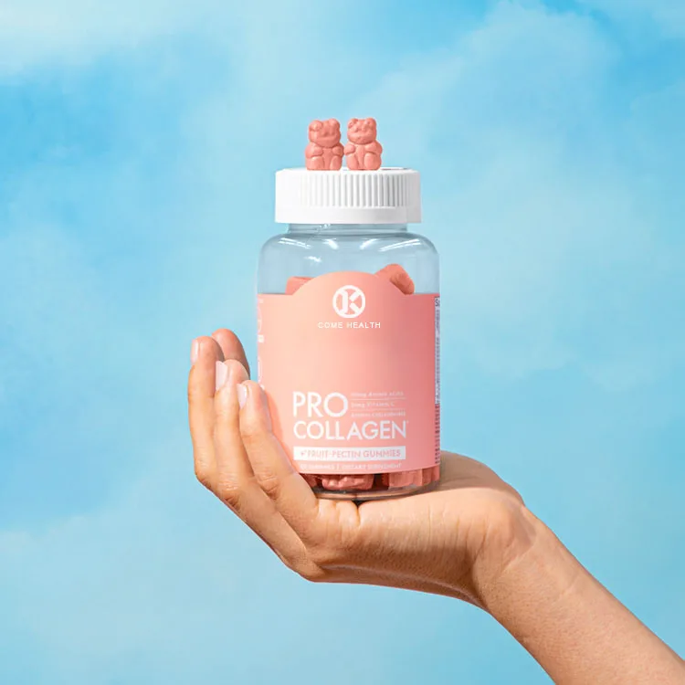 Wholesale Private Label Pro Collagen Gummies With Amino Acids & Vitamin C Skin Brightening Gummies Anti-Aging Superfood