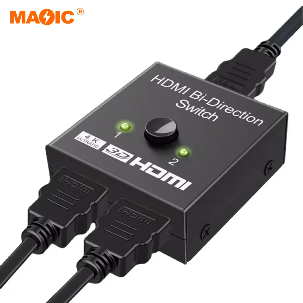 2-в-1 HDMI двунаправленный переключатель HDMI сплиттер 4K 2x1 или 1x2 Переключатель HDMI переключатель для HDTV