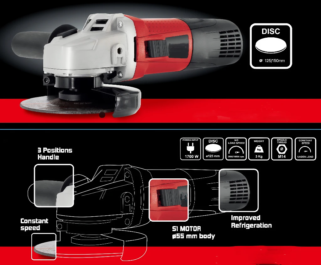 Dastool HJ2170 Handle Grinding Machine Mini Portable Angle Grinder With Diamond Grinding Disc