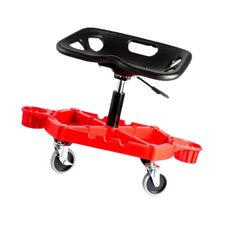 Rolling Wheels Creeper Chair Adjustable Motorcycle Car Mechanic work Seat Stool Chair Repair Tools Tray Shop Auto Garage