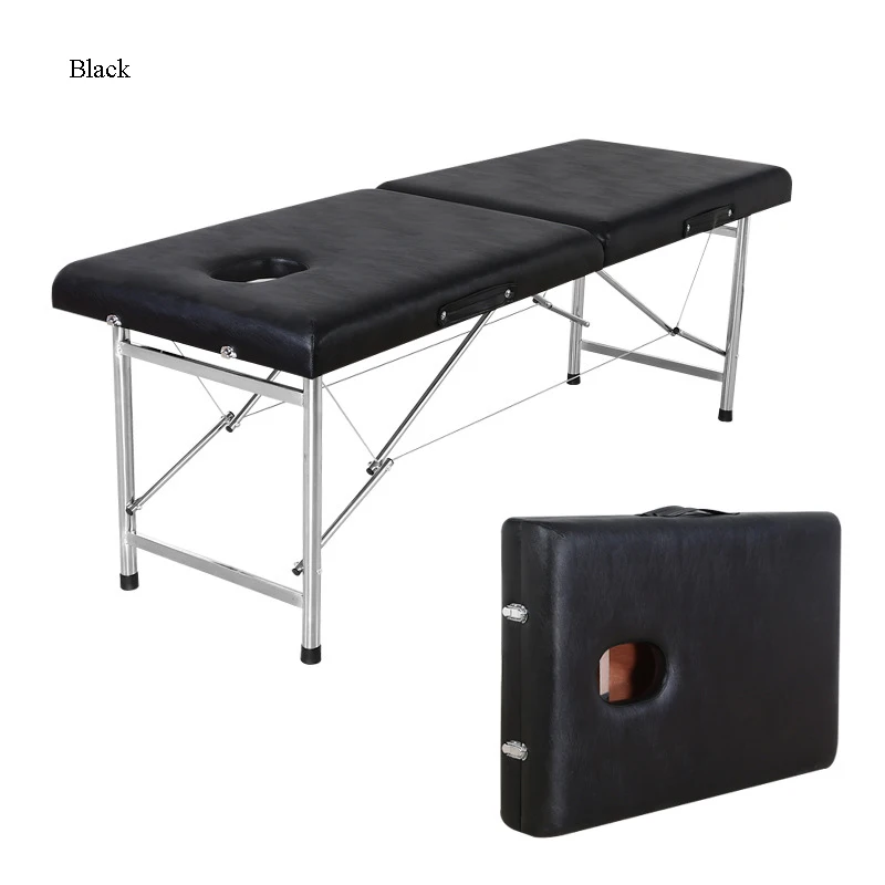 Folding Massage Bed Good Quality 2 Section Height Adjustable Portable Spa Bed Massage Table