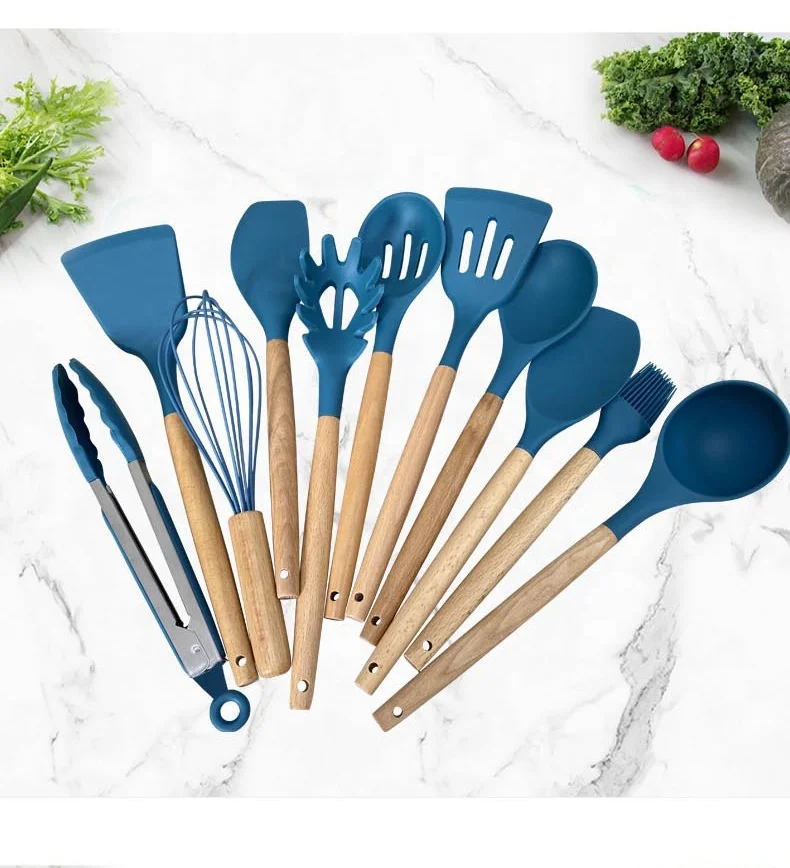 12 Pieces 1 Set Silicone Kitchen Accessories Appliances And Utensils Cooking Tools