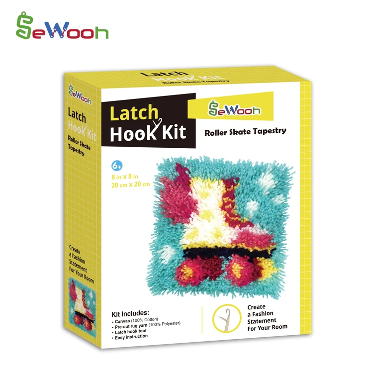 Loving Heart DIY Yarn Art and Craft Latch Hook Pillow Kit Latch Hook Rug Kit for Adults