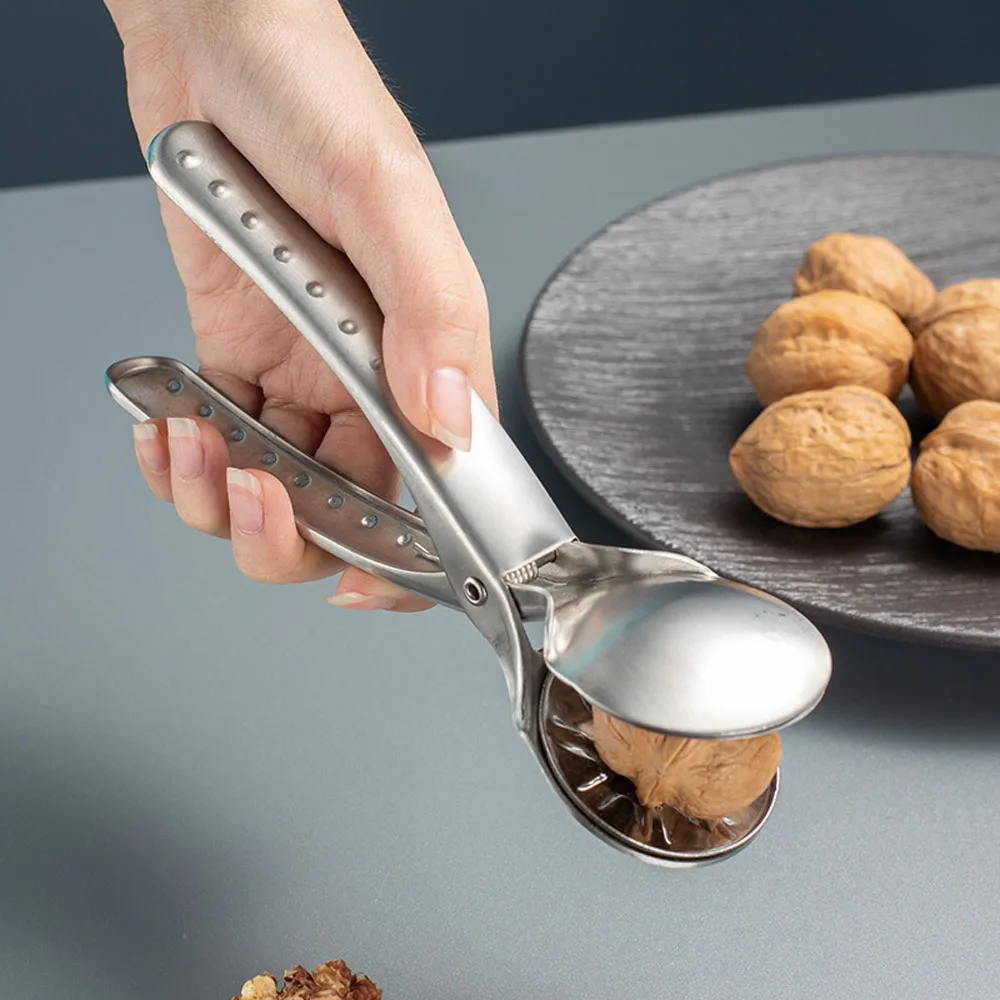 Chestnut Clip Peeler Nut cracker Pecan Walnut Plier Opener 304 Stainless Steel Kitchen Tools with 2 Picks