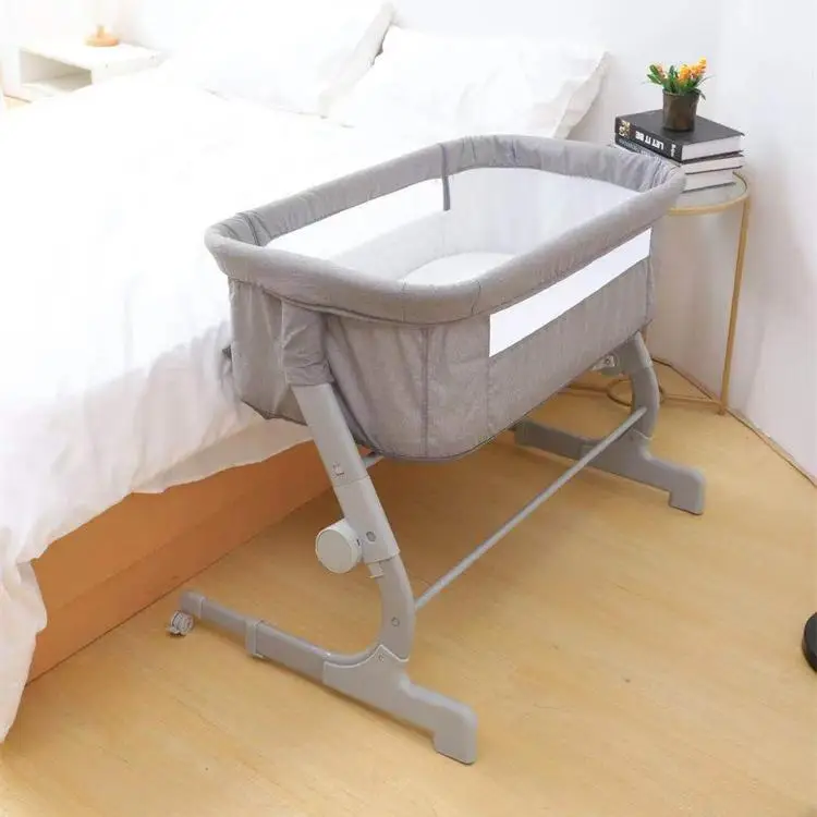 
Westshore Infant cradle Baby Crib Multifunctional Bed with Wheels Foldable Bedside Bed Shaker Newborn Cradle Portable Baby Cot 