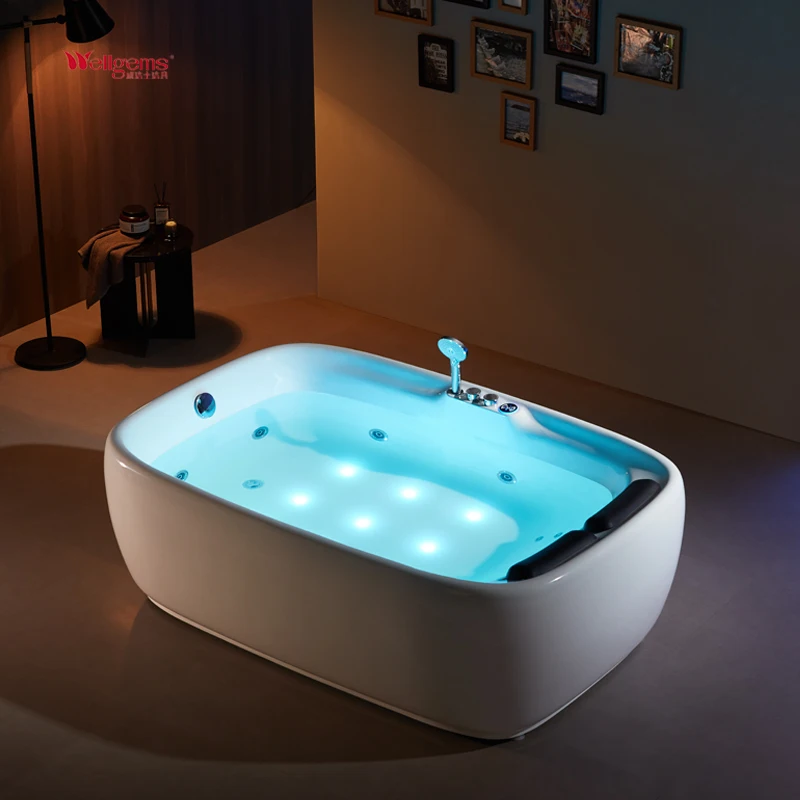 Bathroom Luxury Lightweight Acrylic Freestanding Hydro Spa Massage Corner Whirlpool Bathtub