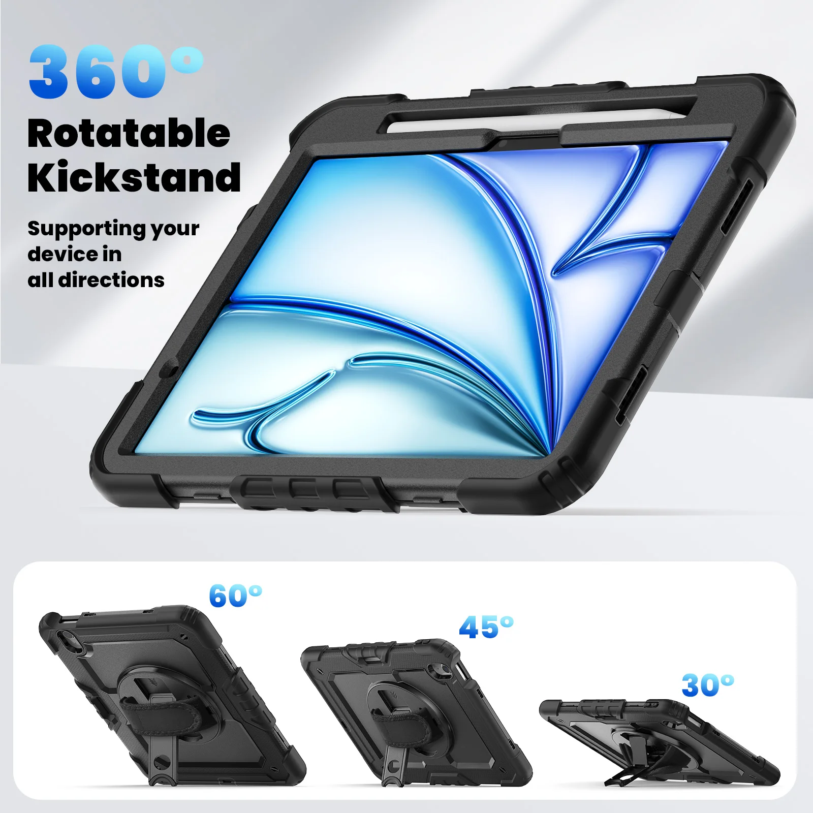 Newly Designed Custom Protective Shockproof Rugged Inch Tpu Tablet Covers Case For Ipad Air 11 Inch 2024