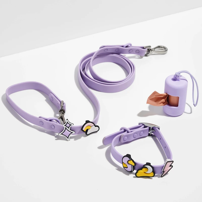 Personalized Charms Premium New Design Large Colorful Wholesale Custom Logo Luxury Designer PVC Waterproof Pet Cat Dog Collar