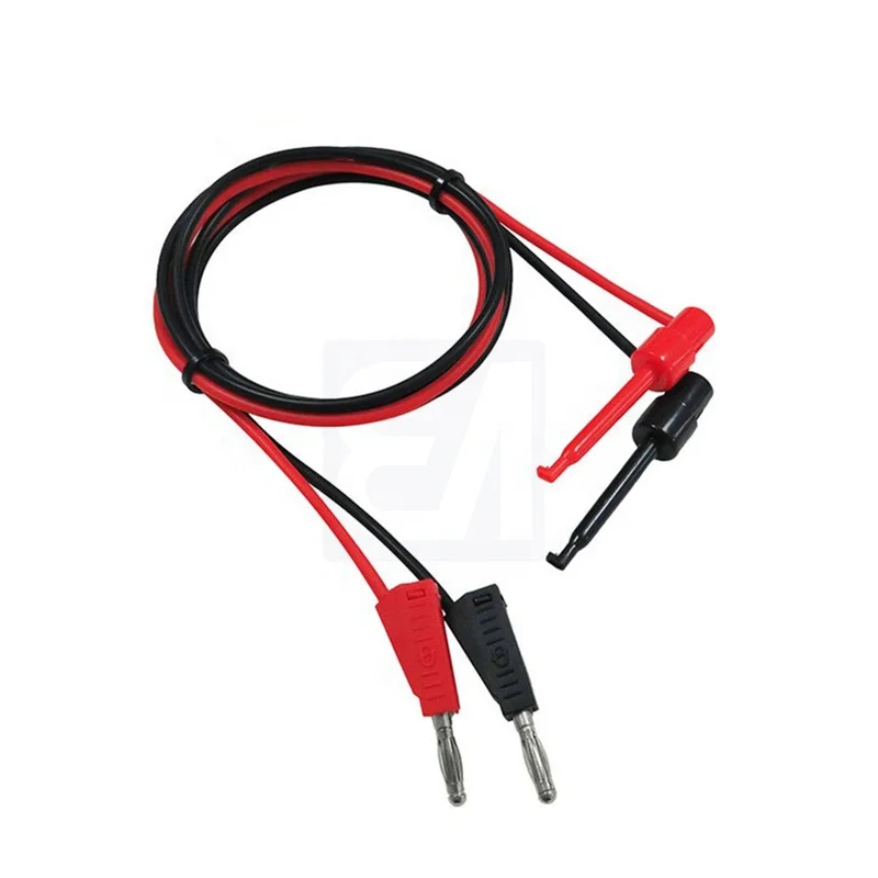 4MM Safety Flexible Silicone Banana Plug With Test Hook Test Probe Cable