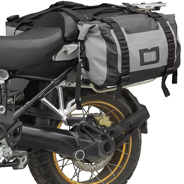 Roll Top Rider PVC Custom  Motorcycle Bag Waterproof Motorcycle Saddle Bag Motorcycle Tank Bag