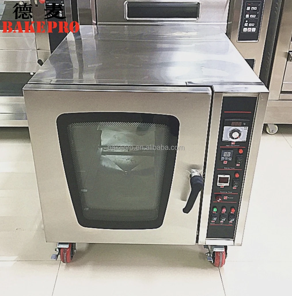 Bake Pro 4 Trays Baking Pizza Convection Oven 5 Trays Electric With Steam Function And Dough Proofer