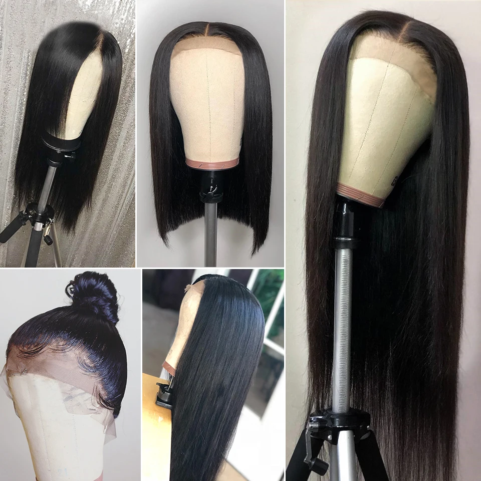  13x4 Transparent Lace Wig Human Hair Front Wigs For Black Women 100% Brazilian