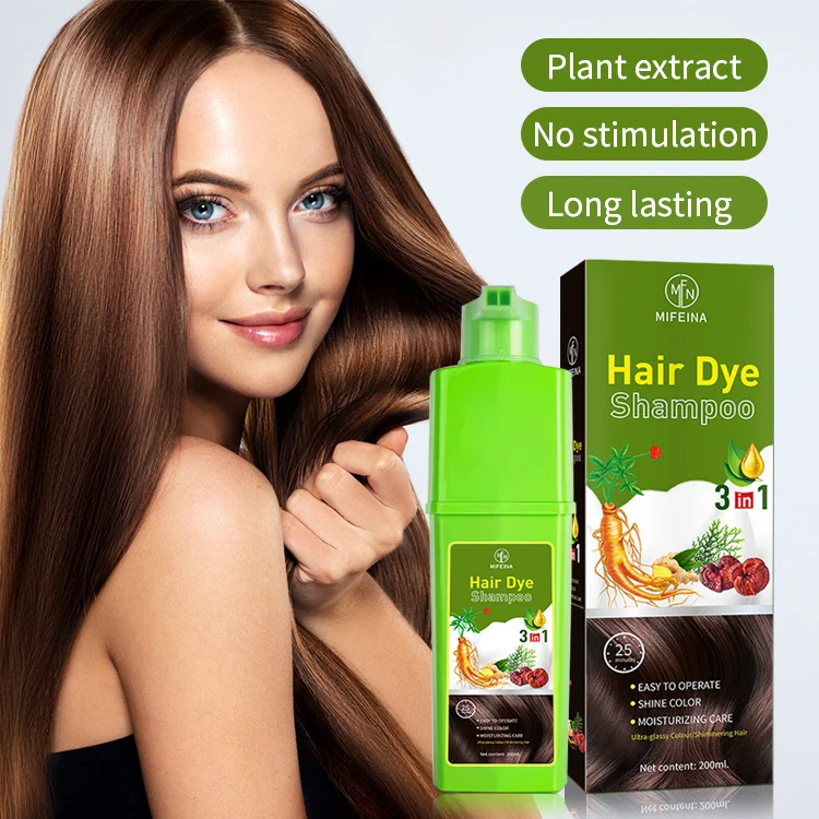 Factory minimum order quantity is low Hair styling products cosmetics herbal hair dye shampoo