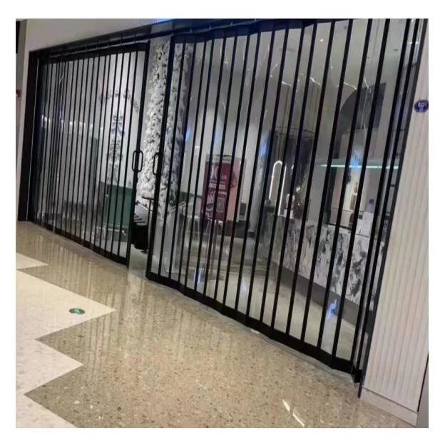 Прозрачная Складная Дверь из поликарбоната для магазина, складные ворота из поликарбоната, Складная Дверь гармошкой, прозрачные жалюзи безопасности