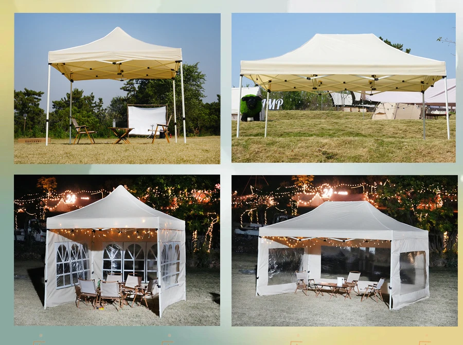 Gazebo Tents 3x3 Steel Tube/Aluminum Frame Custom Logo Outdoor 10x10 Canopy Trade Show Tent