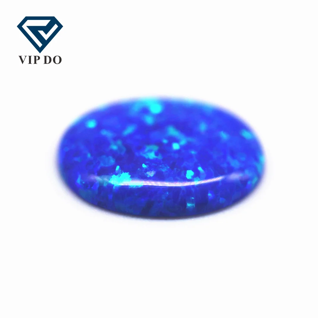Hot selling 3*5mm-8*10mm 92 multicolored oval cabochon opal OP#27 blue fire opal loose gemstones oval opal cabochon cut gems