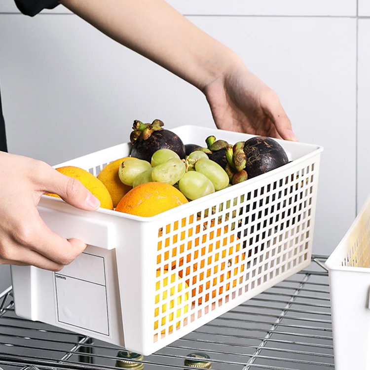 Plastic bin box sundries storage basket useful storage bin with label