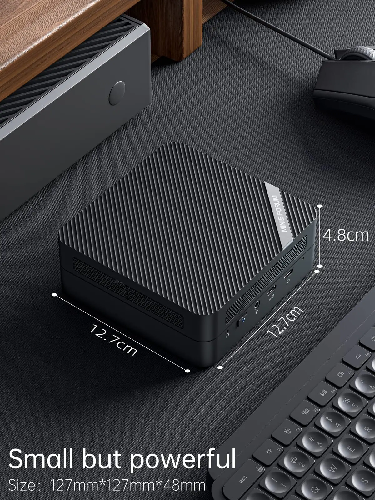 MINISFORUM UM773 Lite New Small Desktop Computer AMD Ryzen 7 Portable Office PCIe4.0 SSD Windows 11 Pro Barebone Gaming Mini PC