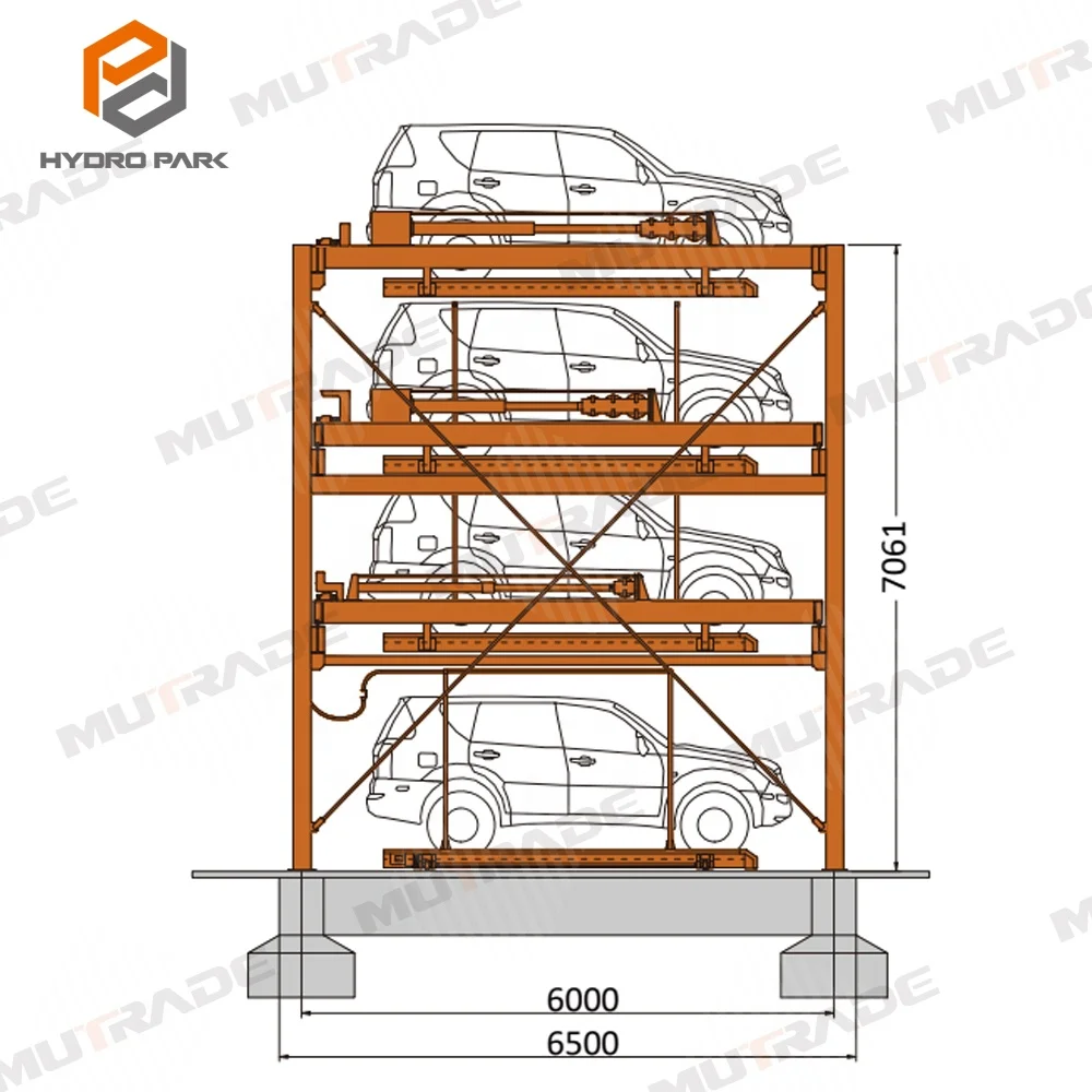 Public Parking Building Hydraulic Smart Car Parking System