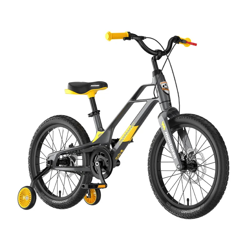 OEM Customized Montasen Design 18 inch Magnesium Kids Children Disc Brake Ride on Bicycle Bike Cycling Sports Single Speed